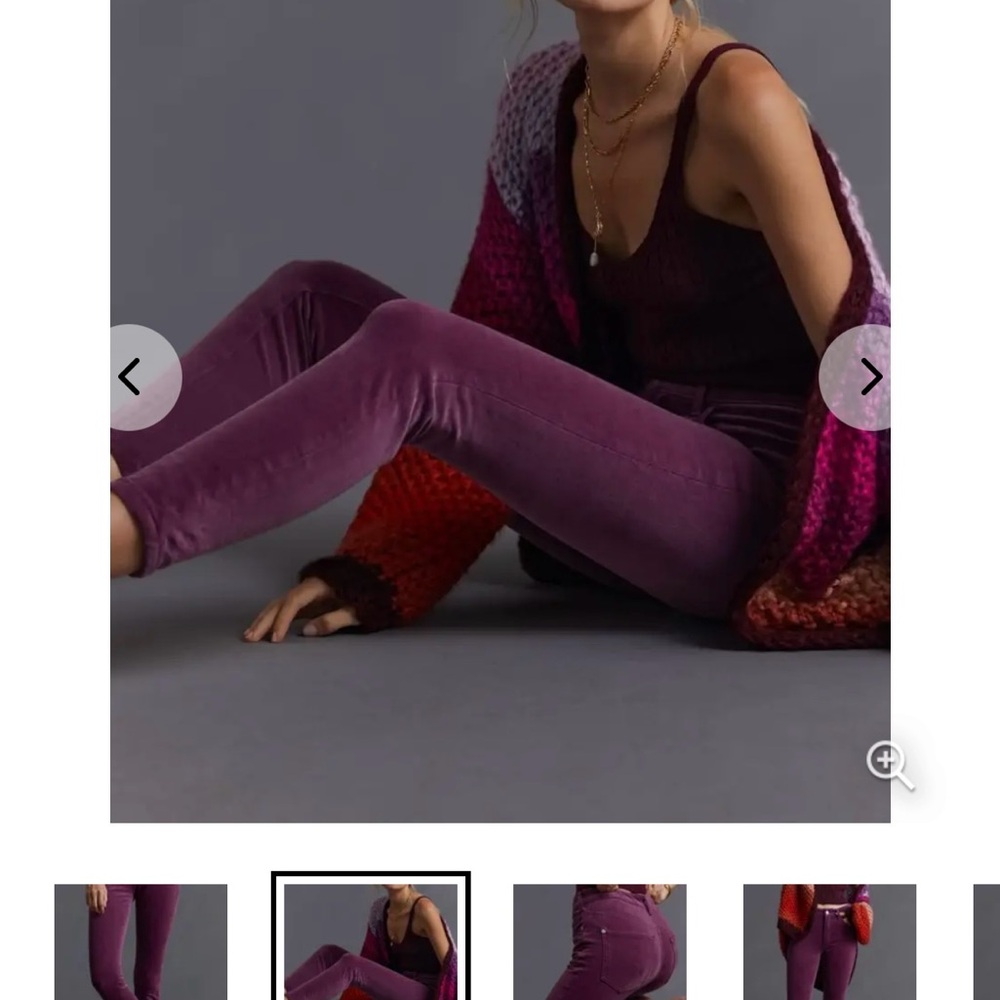 Anthropologie Pilcro Purple Corduroy Pants - Picture 2 of 6